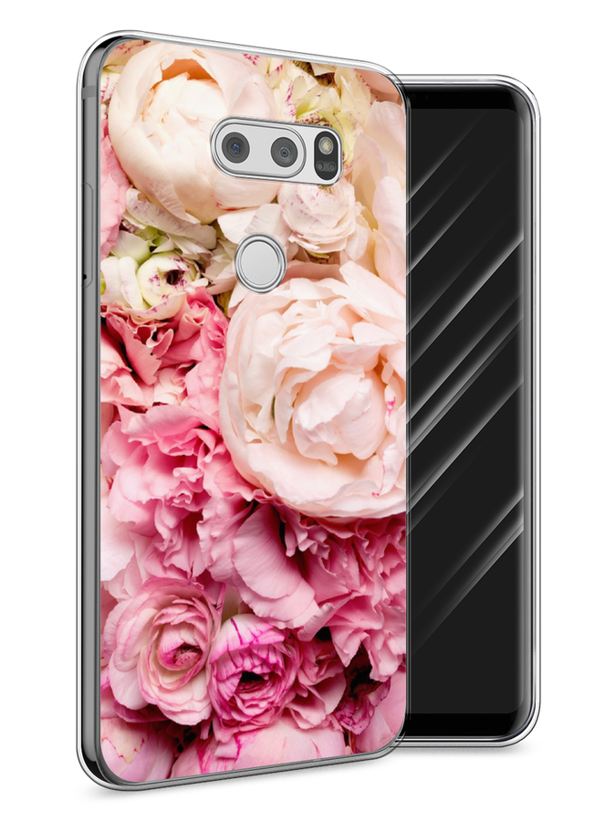 

Чехол Awog на LG V30 "Пионы яркие", Розовый, 83050-8