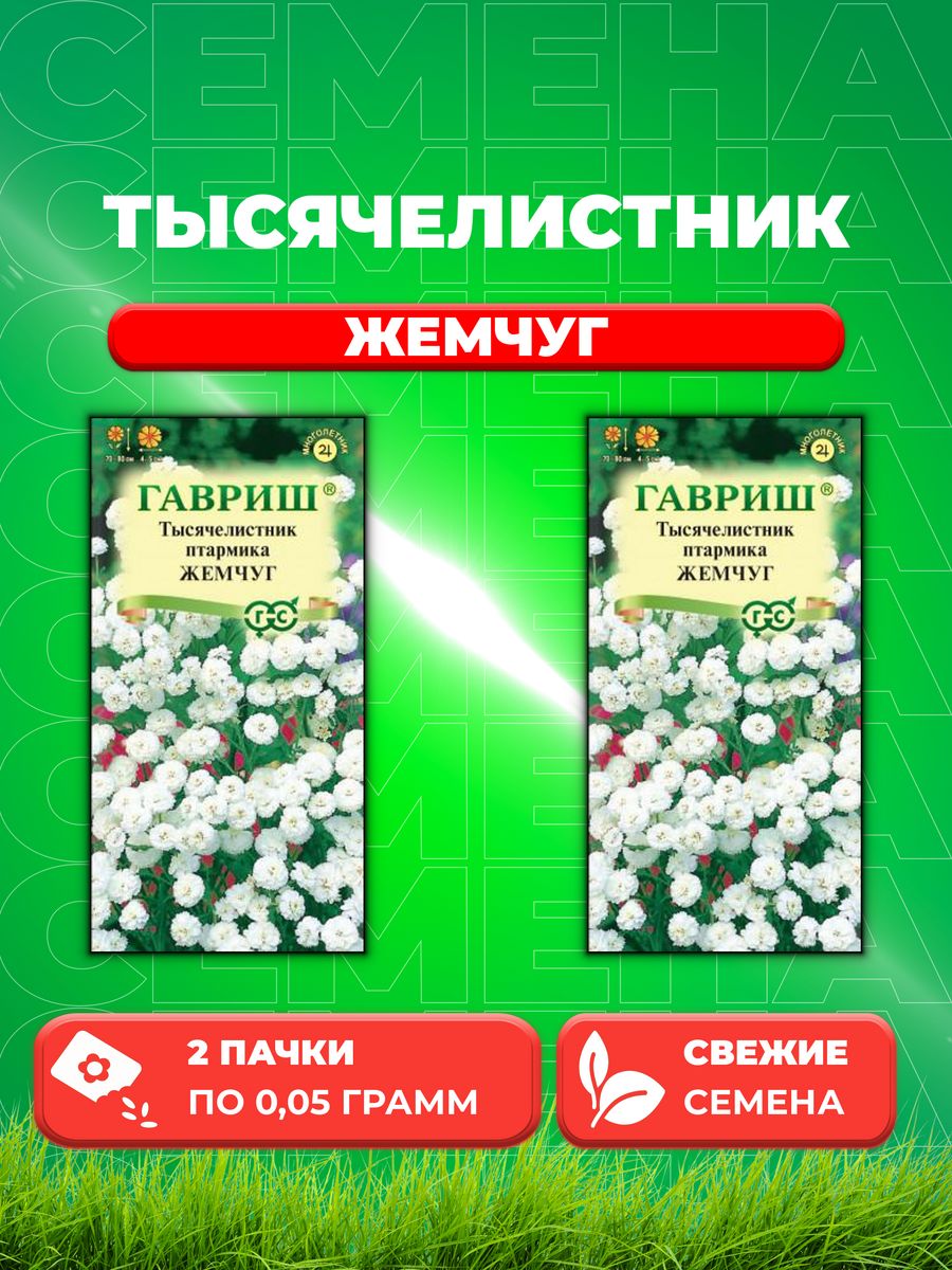 

Семена Тысячелистник таволговый Жемчуг, 0,05(2уп)