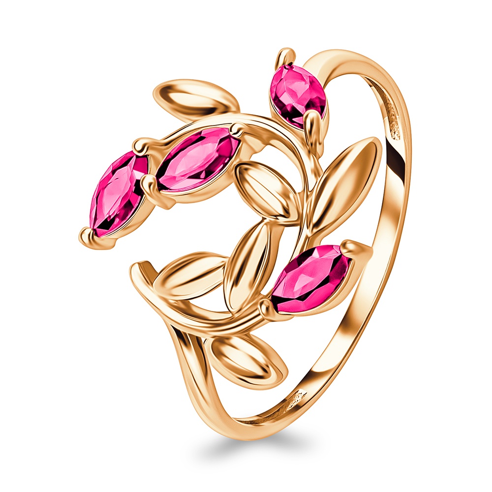

Кольцо из золота р.  585Gold 101016406, рубин искусственный, 101016406