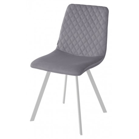 

Комплект стульев DAIQUIRI BLUVEL-14 GREY / белый каркас 4 штуки