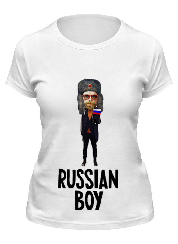 

Футболка женская Printio Russian boy белая M, Белый, Russian boy