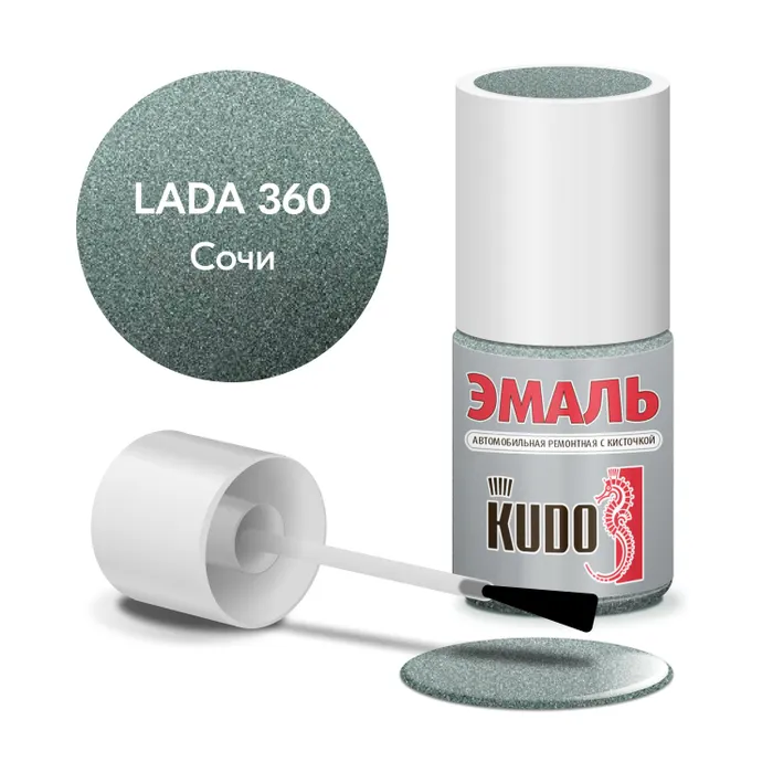 

Краска металлик "KUDO" 360 сочи (15 мл) (с кисточкой), Серый