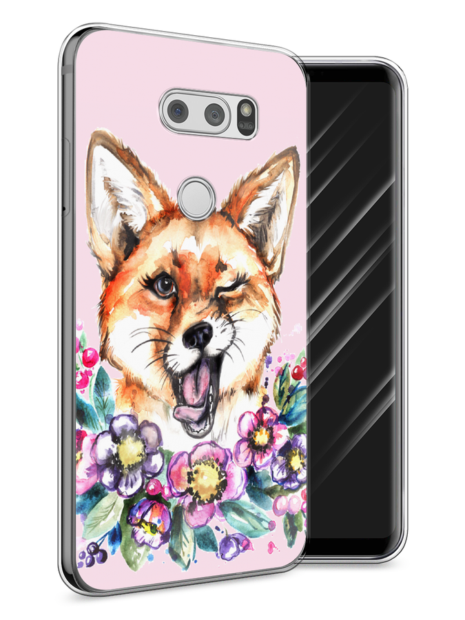 

Чехол Awog на LG V30 "Подмигивающая лиса", Оранжевый, 83050-10