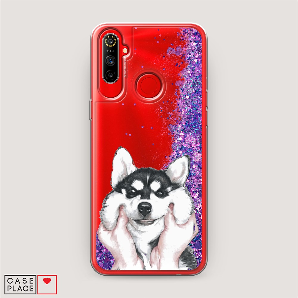 

Чехол Awog на Realme C3 "Щечки хаски", Разноцветный, 253092-1