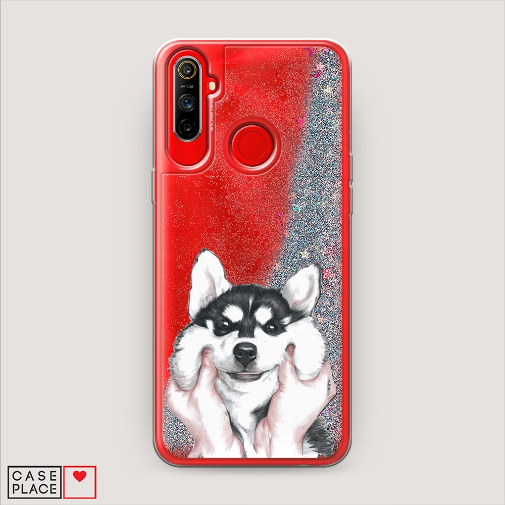 

Чехол Awog на Realme C3 "Щечки хаски", Разноцветный, 253091-1