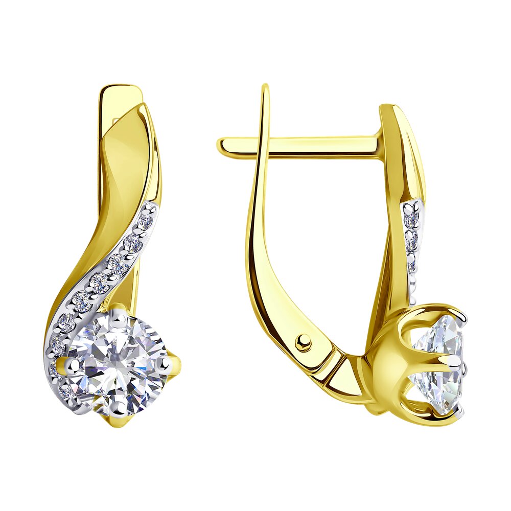 

Серьги из желтого золота SOKOLOV 028745-2, фианит, 028745-2