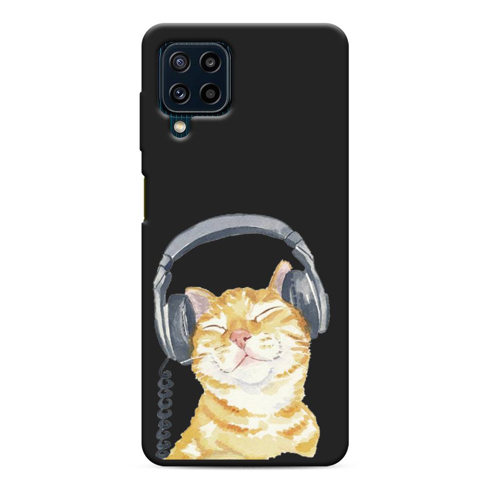 

Матовый силиконовый чехол "Кот меломан" на Samsung Galaxy M32, Кот меломан