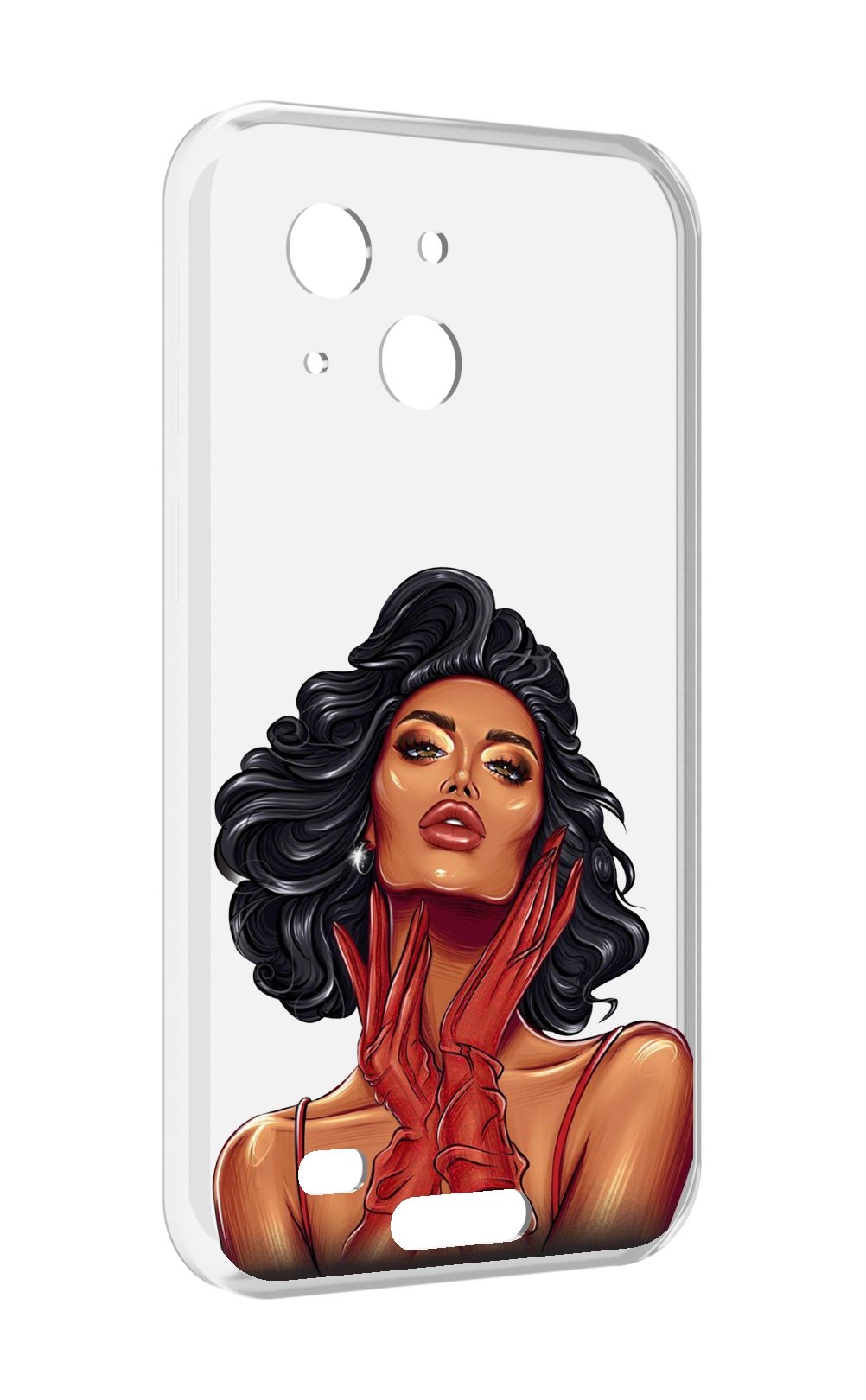 

Чехол MyPads мулатка-в-перчатках женский для Oukitel WP20 / WP20 Pro, Прозрачный, Tocco