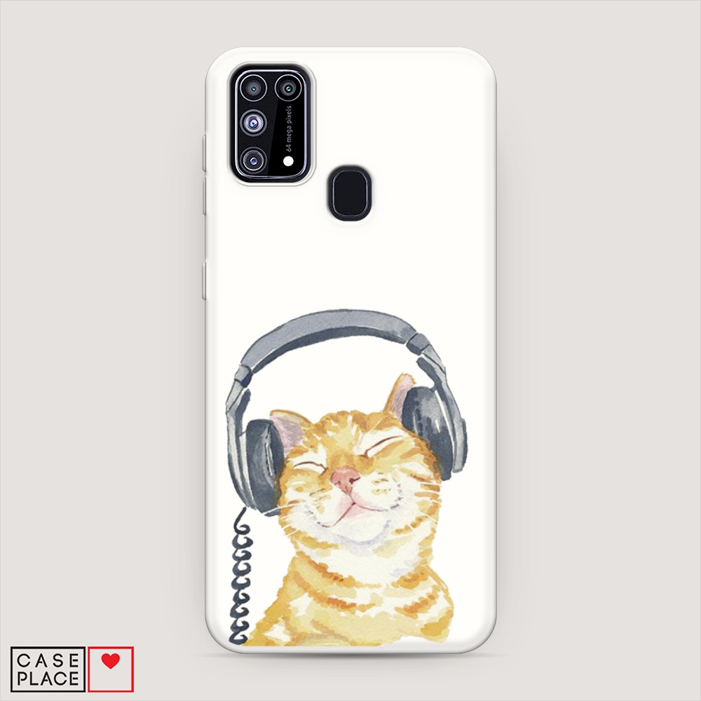 

Матовый силиконовый чехол "Кот меломан" на Samsung Galaxy M31, Кот меломан