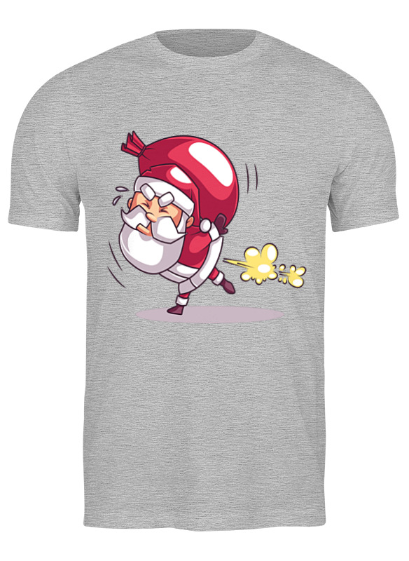 

Футболка мужская Printio Новогодняя серая L, Серый, Новогодняя