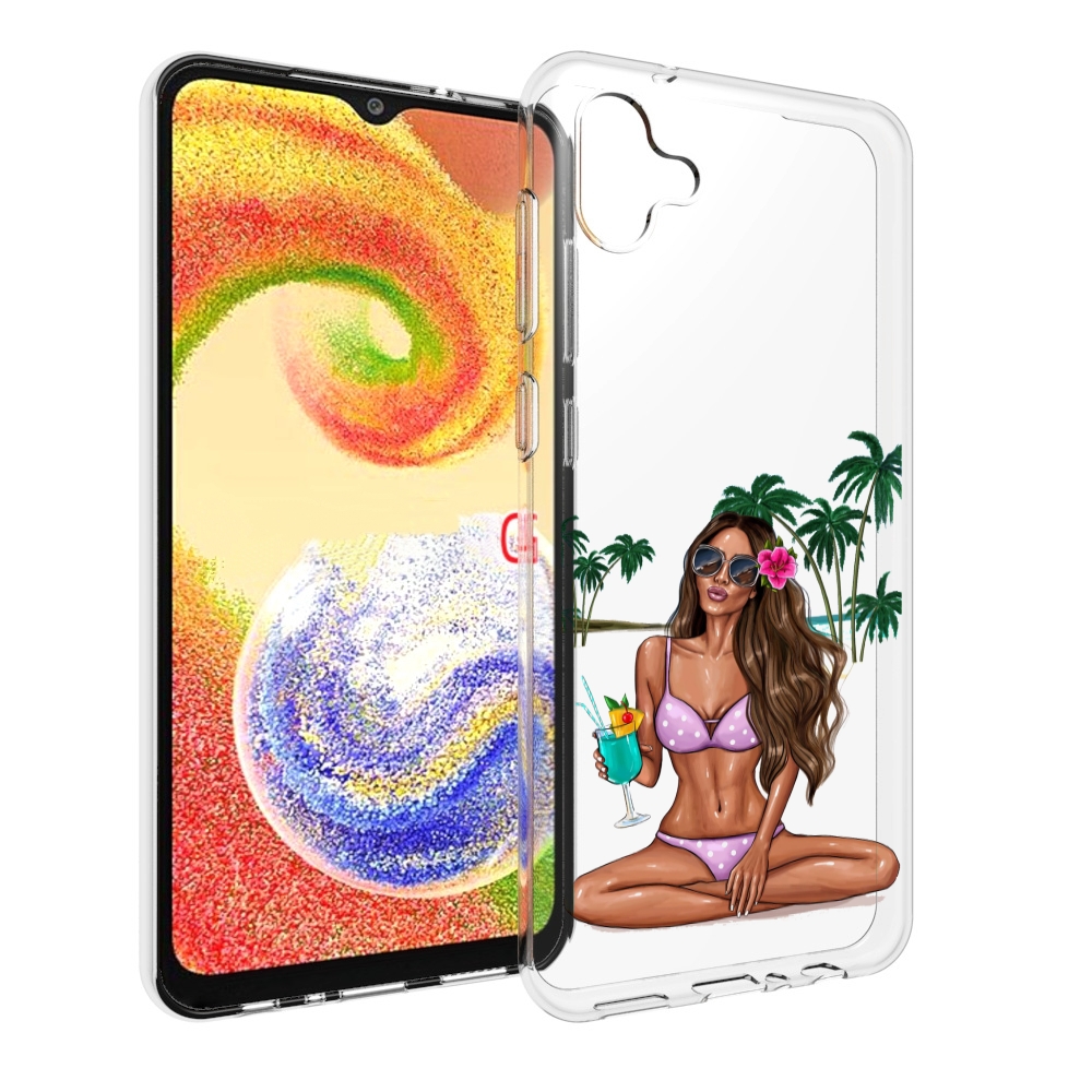 

Чехол MyPads Гавайская-девушка женский для Samsung Galaxy A04, Прозрачный, Tocco
