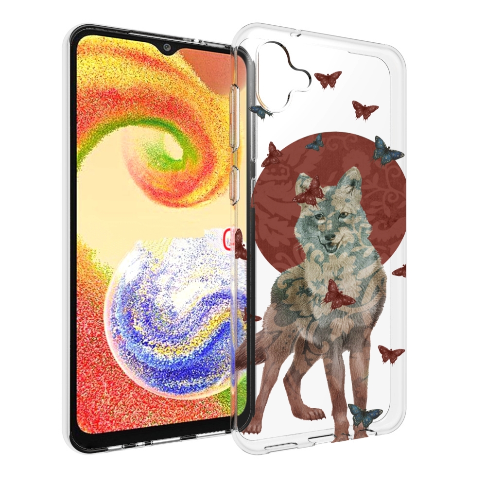 

Чехол MyPads Волчица с бабочками для Samsung Galaxy A04, Прозрачный, Tocco