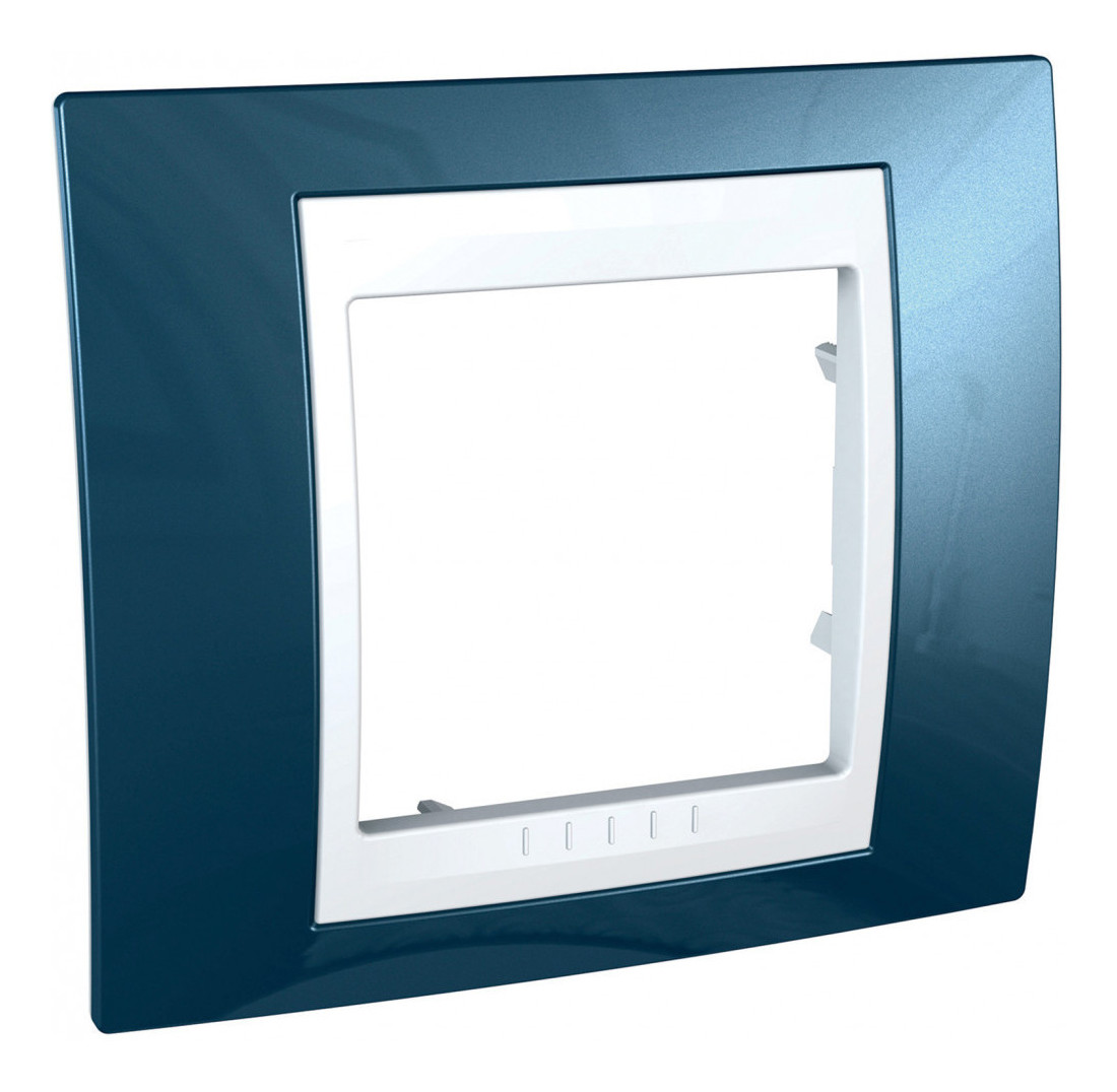 Рамка 1-я белый/голубой лед Хамелеон