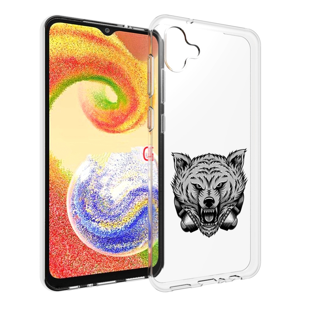 

Чехол MyPads Волк-в-наушниках мужской для Samsung Galaxy A04, Прозрачный, Tocco