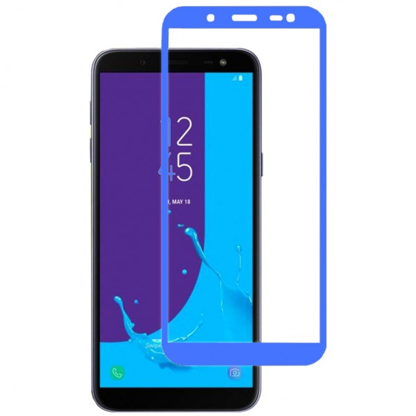 

Защитное стекло 5D Full Cover для Samsung J600F Galaxy J6 (2018) (Голубое)