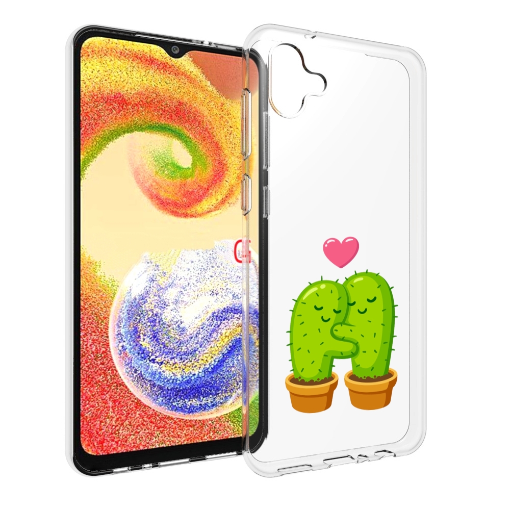 

Чехол MyPads Влюбленные-кактусы для Samsung Galaxy A04, Прозрачный, Tocco