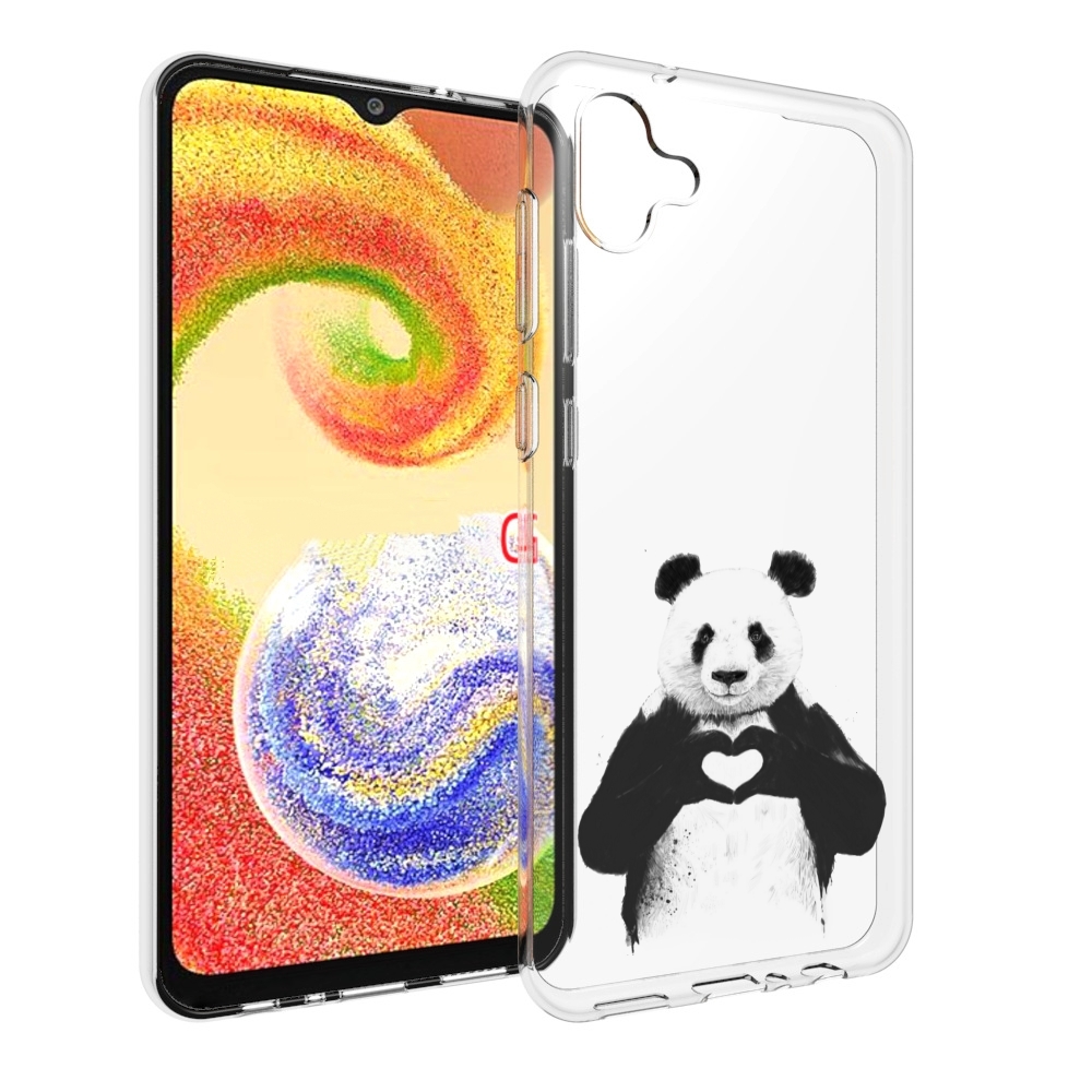 

Чехол MyPads Влюбленная панда для Samsung Galaxy A04, Прозрачный, Tocco