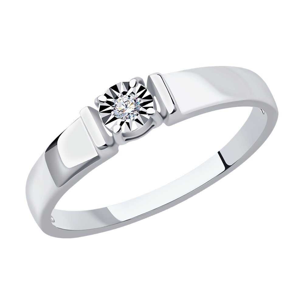 

Кольцо из золота р.  SOKOLOV Diamonds 1011791-3, бриллиант, 1011791-3