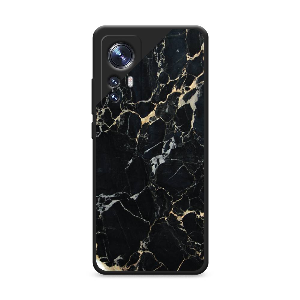 

Чехол Awog на Xiaomi 12/12X/12S "Черный мрамор уголок", Разноцветный, 312952-1