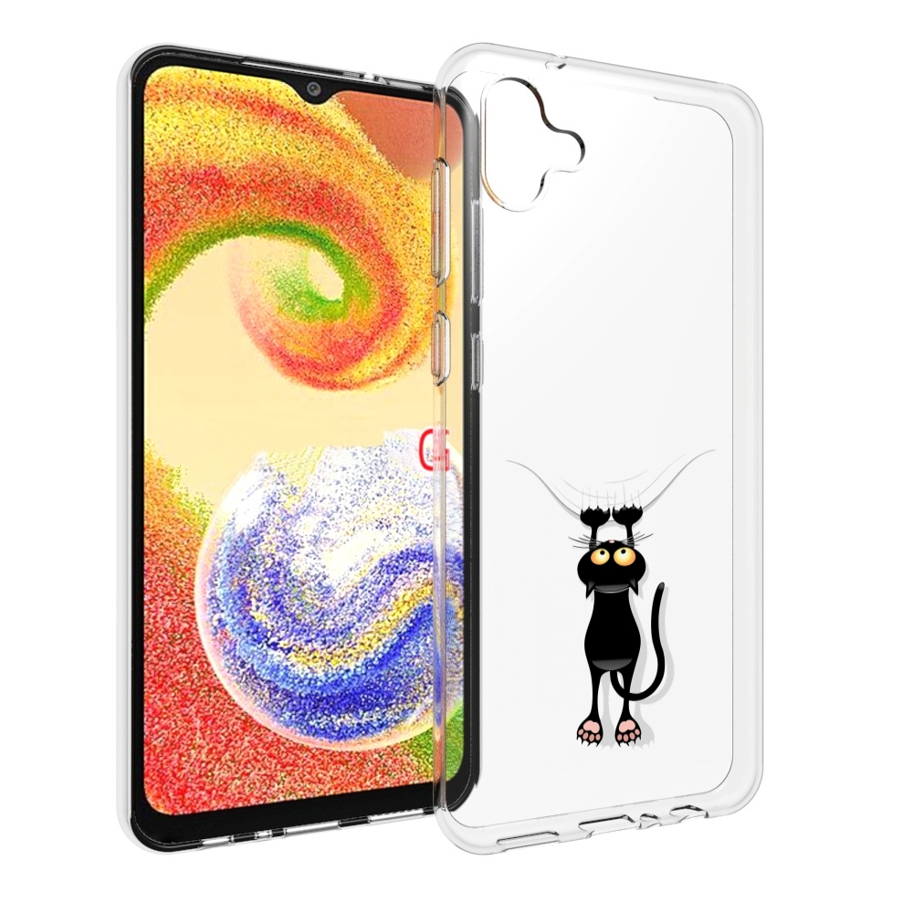 

Чехол MyPads Висячий-кот для Samsung Galaxy A04, Прозрачный, Tocco