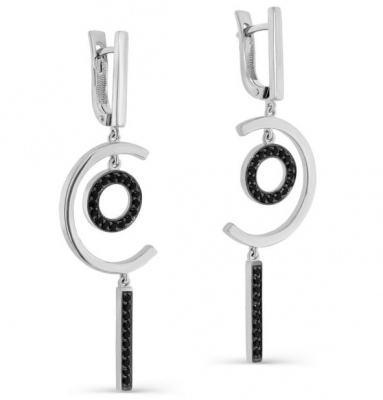 

Серьги из серебра с фианитом Kabarovsky 12-275-41089, 12-275-41089