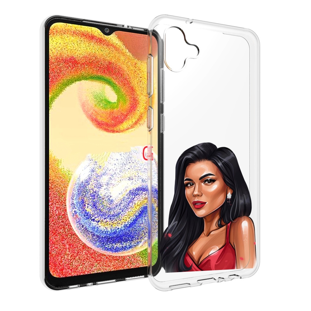

Чехол MyPads Брюнетка-в-красном-платье для Samsung Galaxy A04, Прозрачный, Tocco