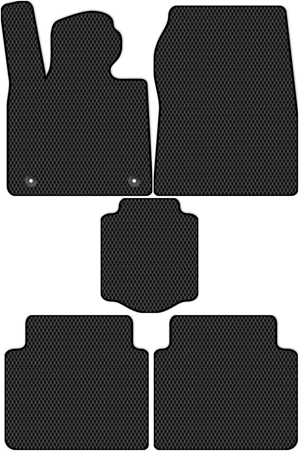 

Коврики ЭВА в салон для Xpeng P7 1 (P7) 2020 - Н.В., 5 шт. черный, 6401-S5YLT-H