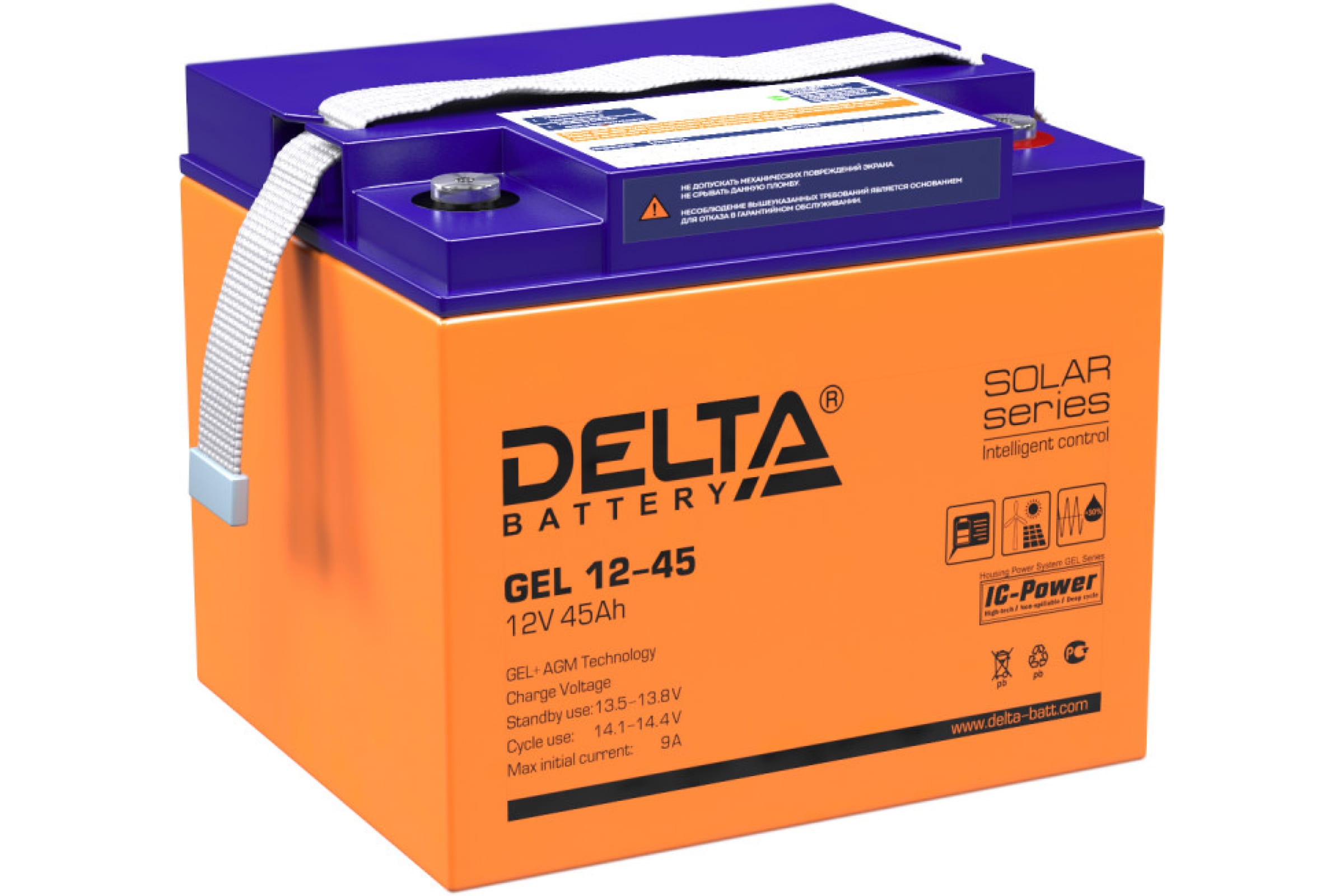 

Delta Аккумуляторная батарея GEL 12-45