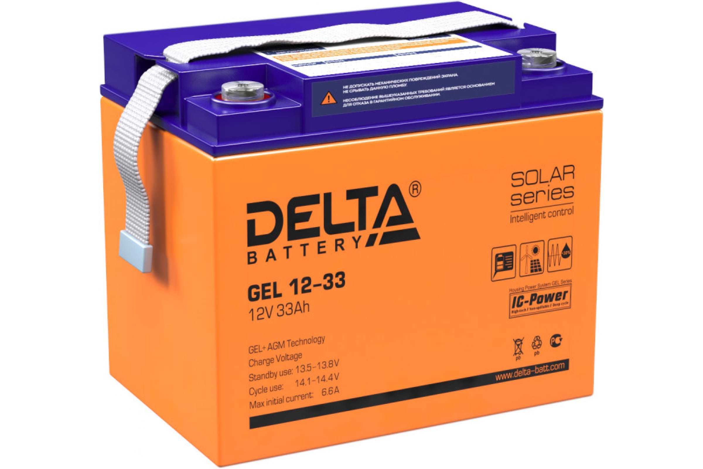 

Delta Аккумуляторная батарея GEL 12-33