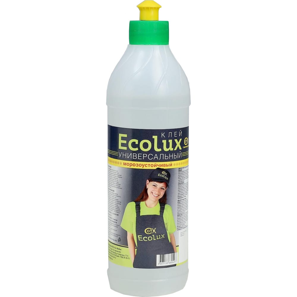 Клей универсальный полимерный ECOLUX (морозоустойчивый; 1 л) 4607133680510