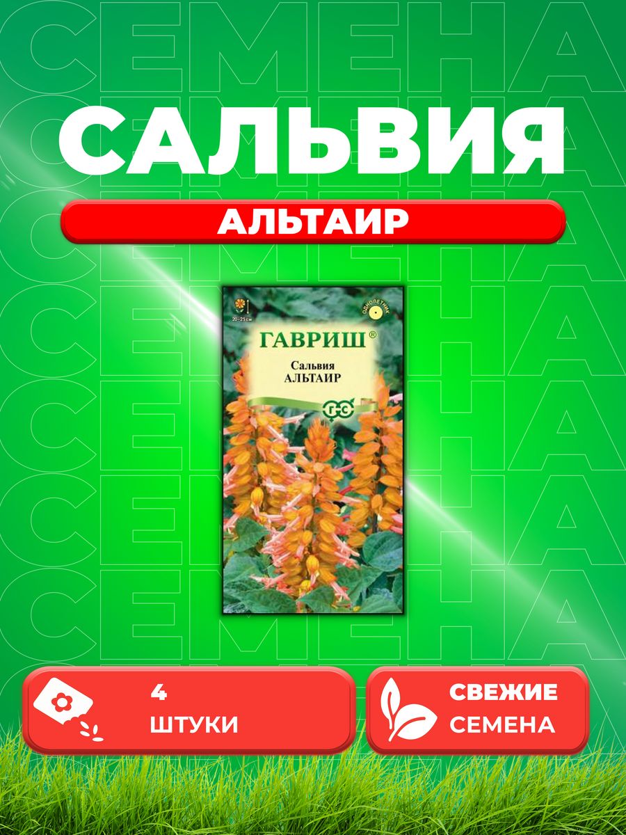 

Семена Сальвия Альтаир, 4шт, Гавриш, Цветочная коллекция