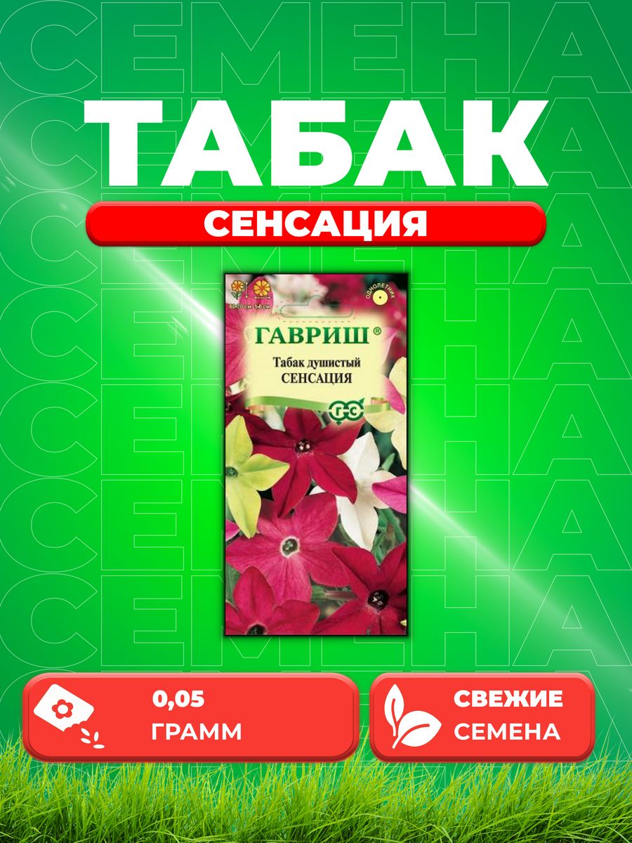 

Семена Табак душистый Сенсация, смесь, 0,05г, Гавриш