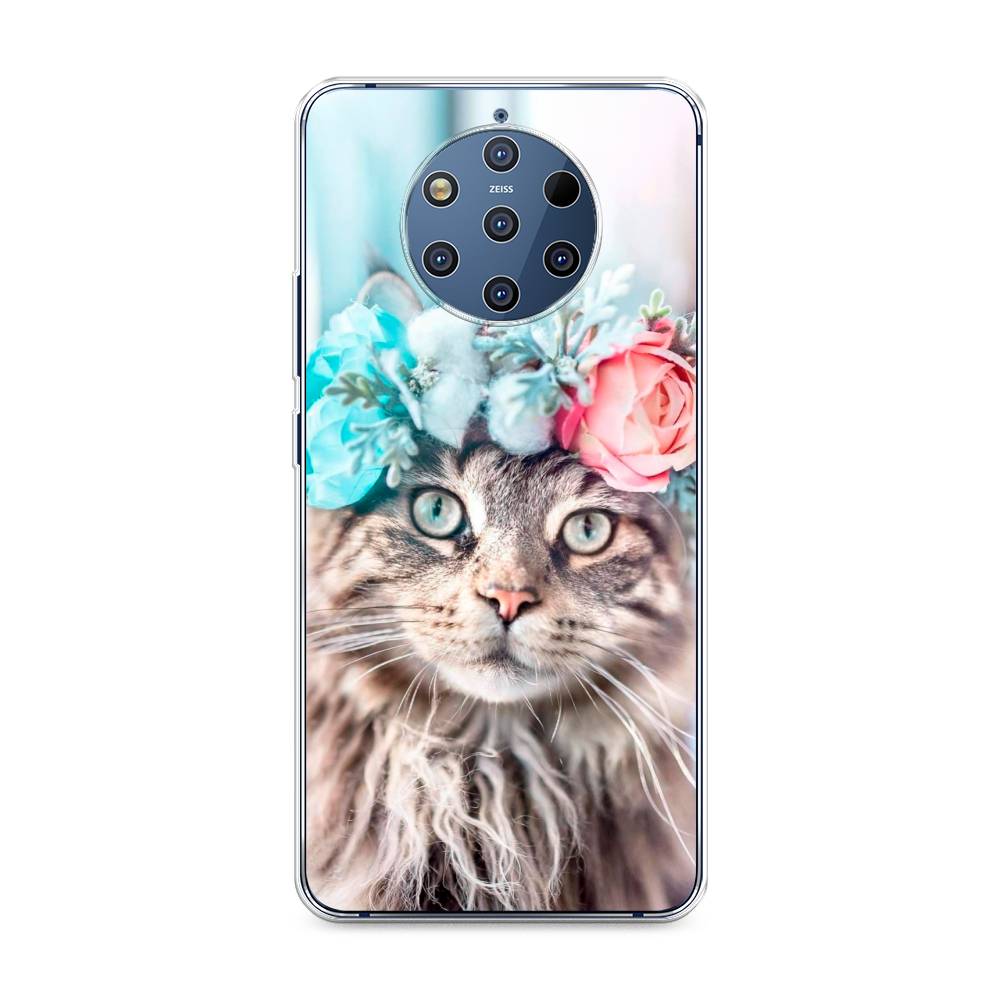 

Чехол Awog на Nokia 9 PureView / Нокиа 9 PureView "Кот в венке", 122350-2