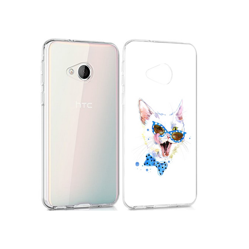 

Чехол MyPads Tocco для HTC U Play белый кот, Прозрачный, Tocco