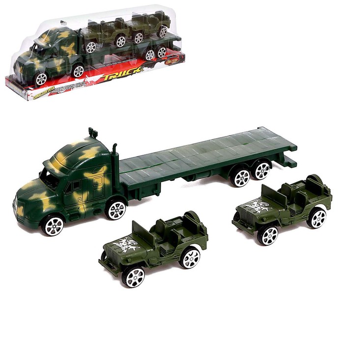 

Грузовик инерционный «Военный автовоз», Зеленый