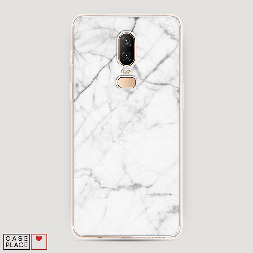 

Чехол Awog на OnePlus 6 / ВанПлас 6 "Светлый мрамор", Серый, 150550-3