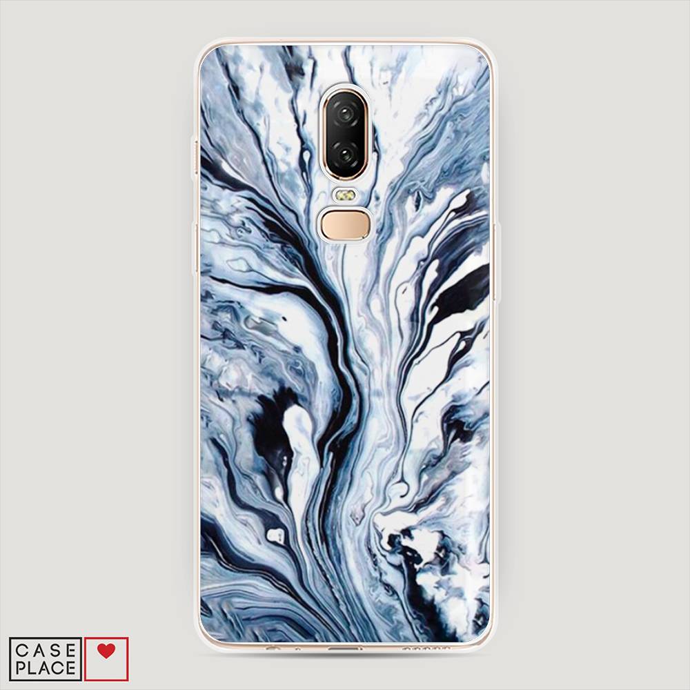 

Чехол Awog на OnePlus 6 / ВанПлас 6 "Голубой минерал мрамор", 150550-3