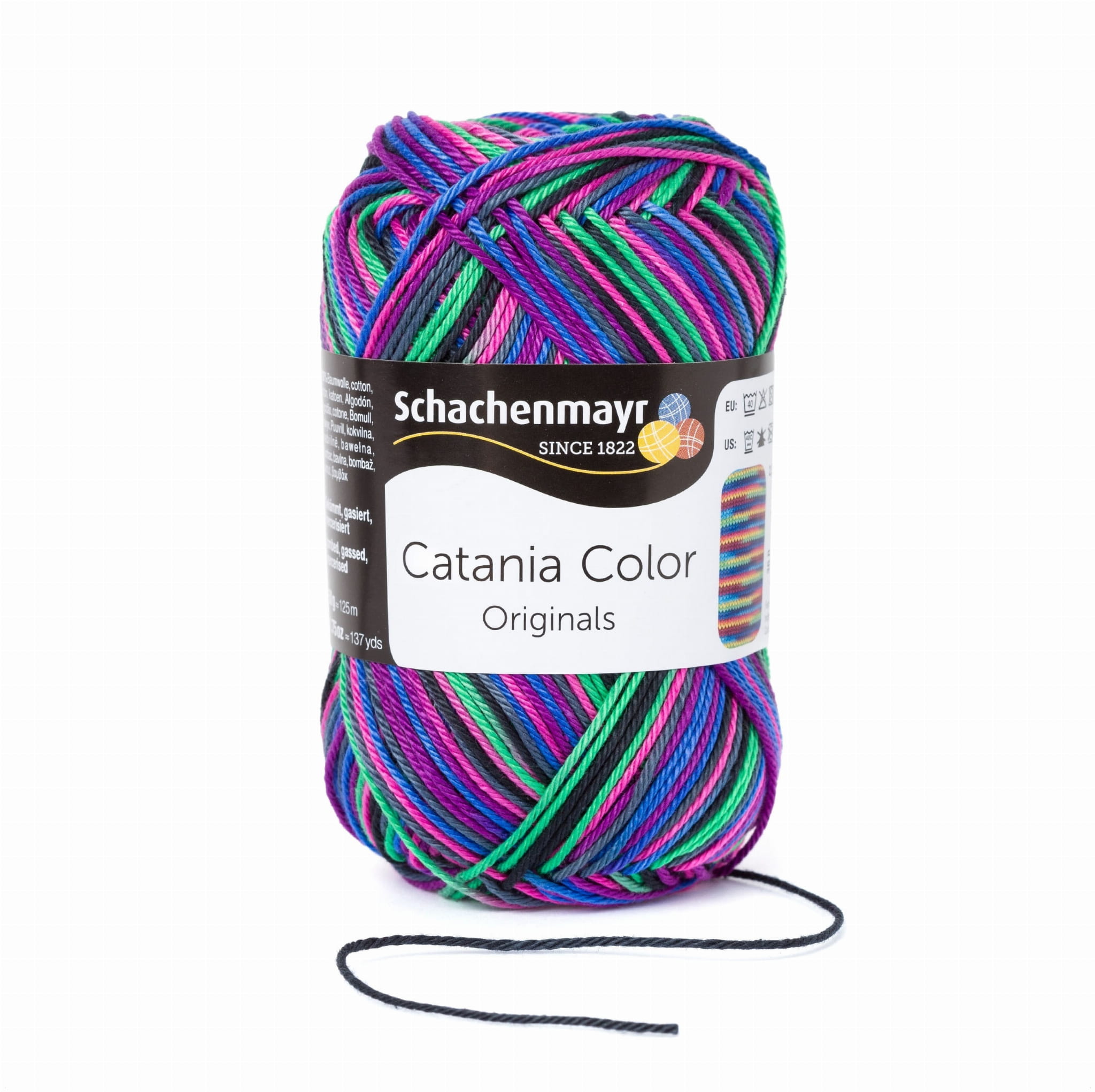 

пряжа Schachenmayr original, Catania Color Катания Колор MEZ, 00215 sporty color, 9801780, Разноцветный, зеленый\серый\синий\розовый\черный,00215,sporty color (спортивный)