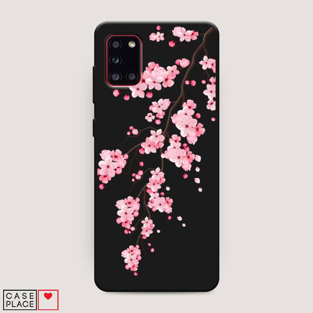 фото Матовый силиконовый чехол "розовая сакура" на samsung galaxy a31 awog