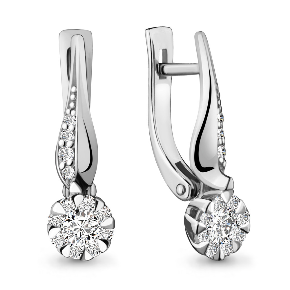 

Серьги из белого золота с бриллиантом Aquamarine Aquamarine 940668_585_бз, 940668_585_бз