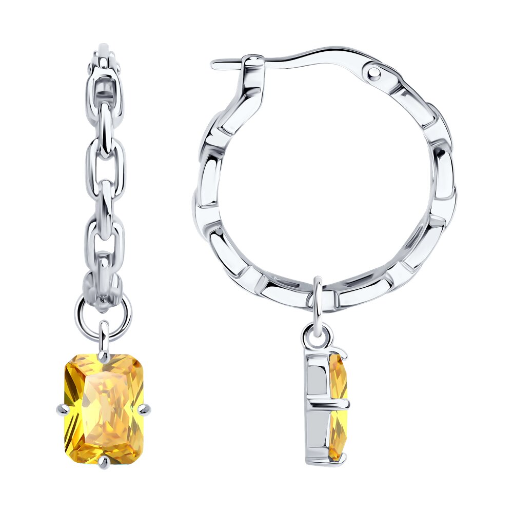 

Серьги из серебра SOKOLOV 94026830, фианит, 94026830