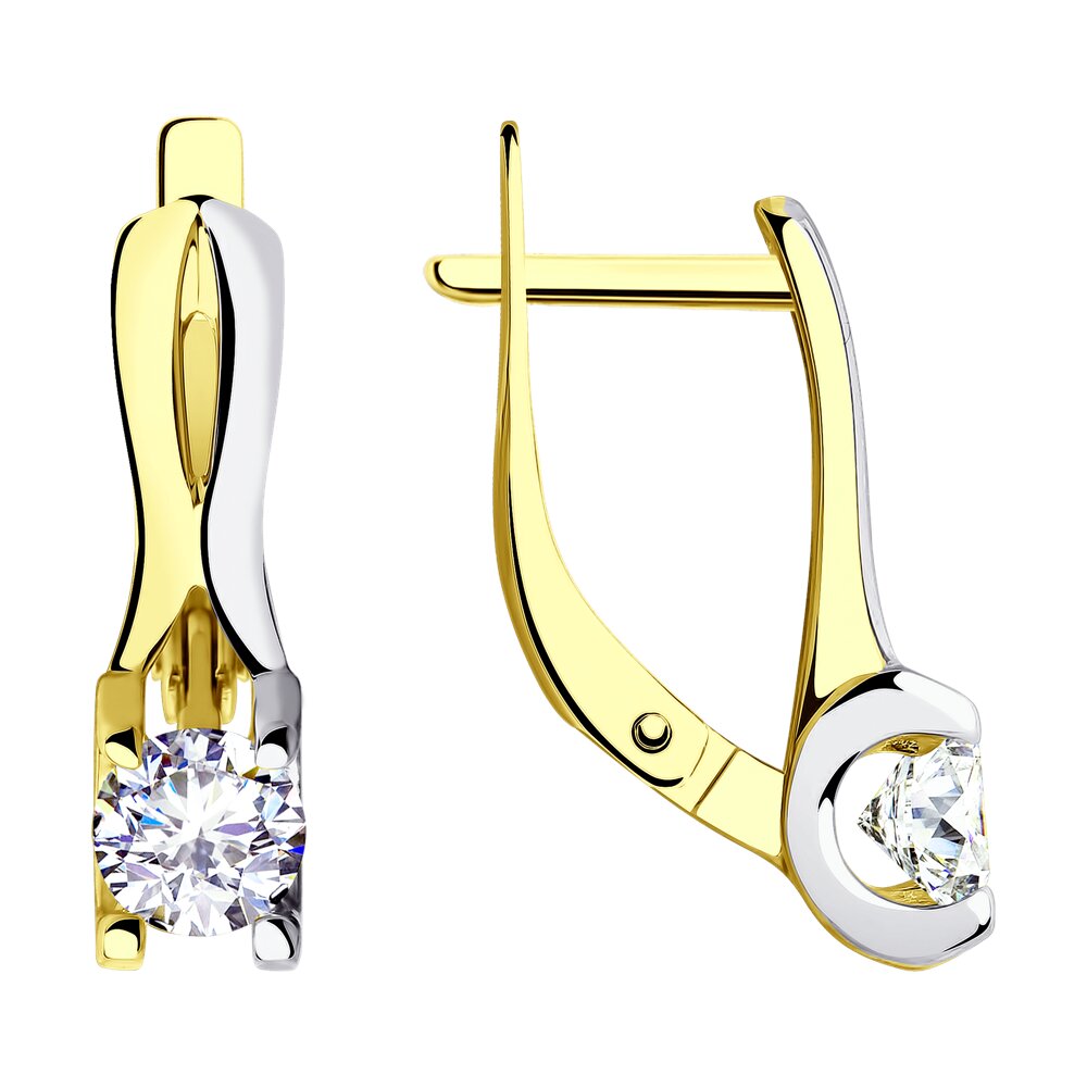

Серьги из желтого золота SOKOLOV 028651-2, фианит, 028651-2