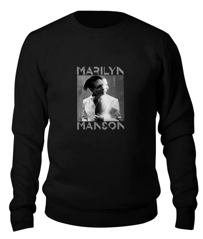 

Свитшот унисекс Printio Marilyn manson черный M, Marilyn manson