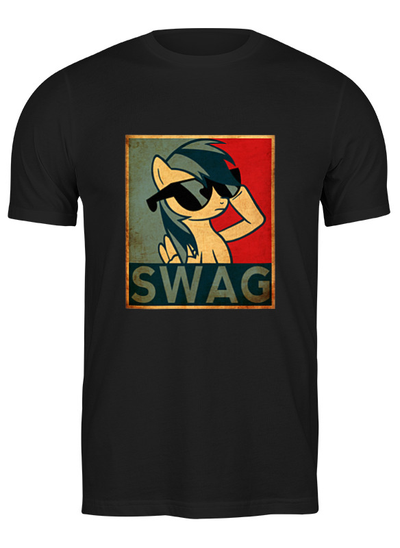 

Футболка мужская Printio Пони swag черная L, Черный, Пони swag
