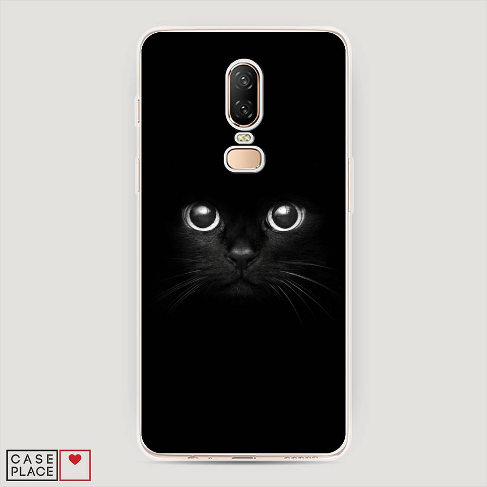 

Чехол Awog на OnePlus 6 / ВанПлас 6 "Взгляд черной кошки", Черный, 150550-1