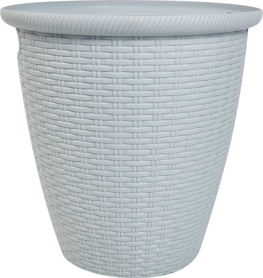 

Цветочное кашпо InGreen Rattan пластик SSS-87660977 20 л серый 1 шт., Rattan