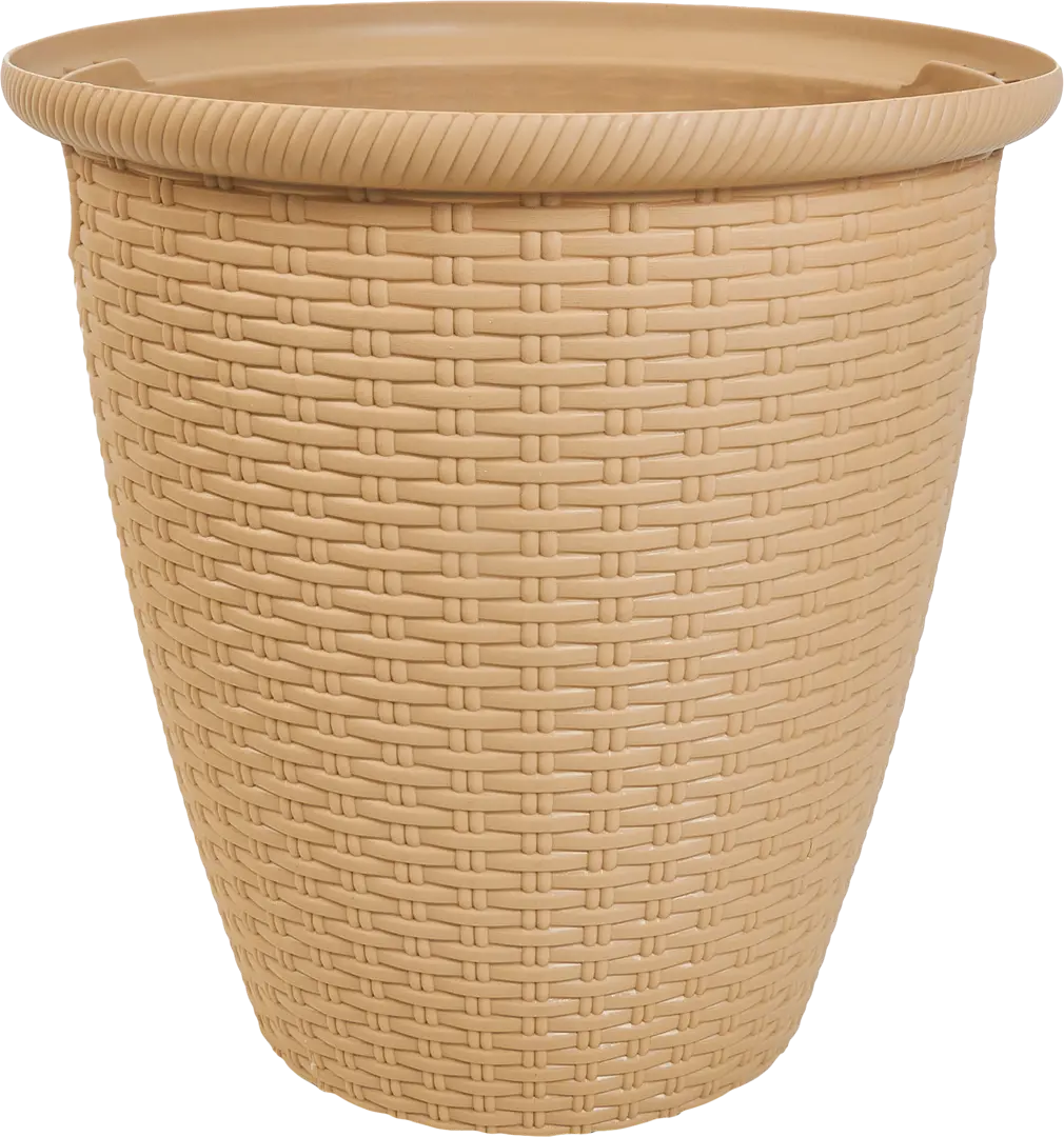 

Цветочное кашпо InGreen Rattan пластик SSS-87660976 20 л бежевый 1 шт., Rattan