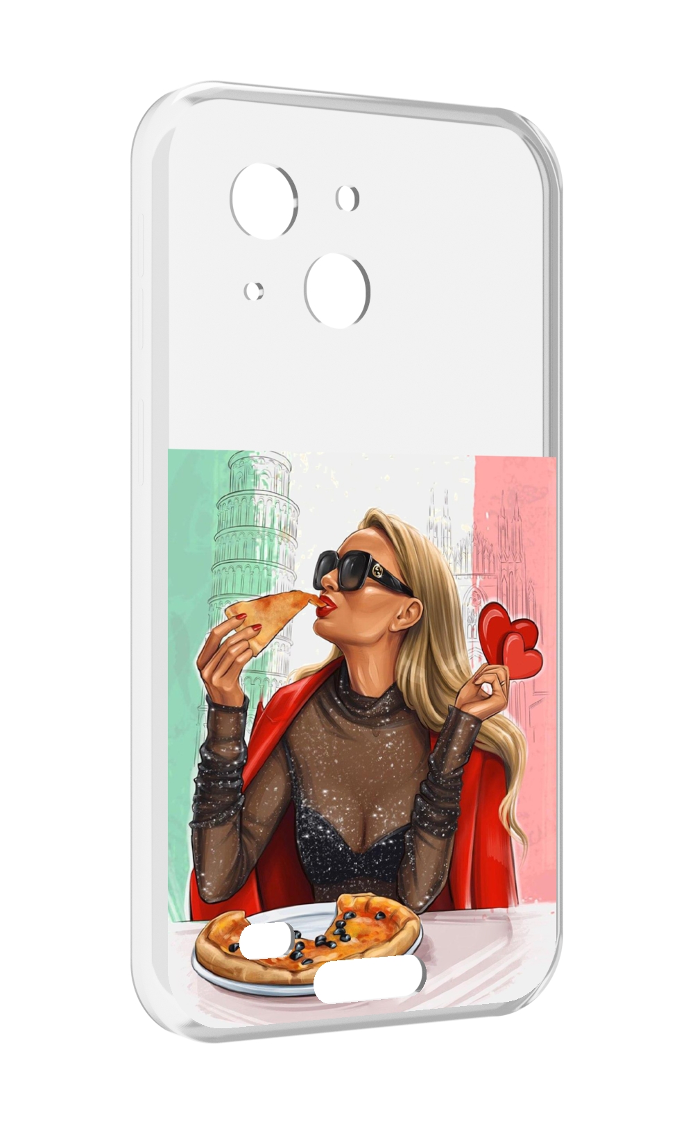 

Чехол MyPads любительница-пиццы женский для Oukitel WP20 / WP20 Pro, Прозрачный, Tocco