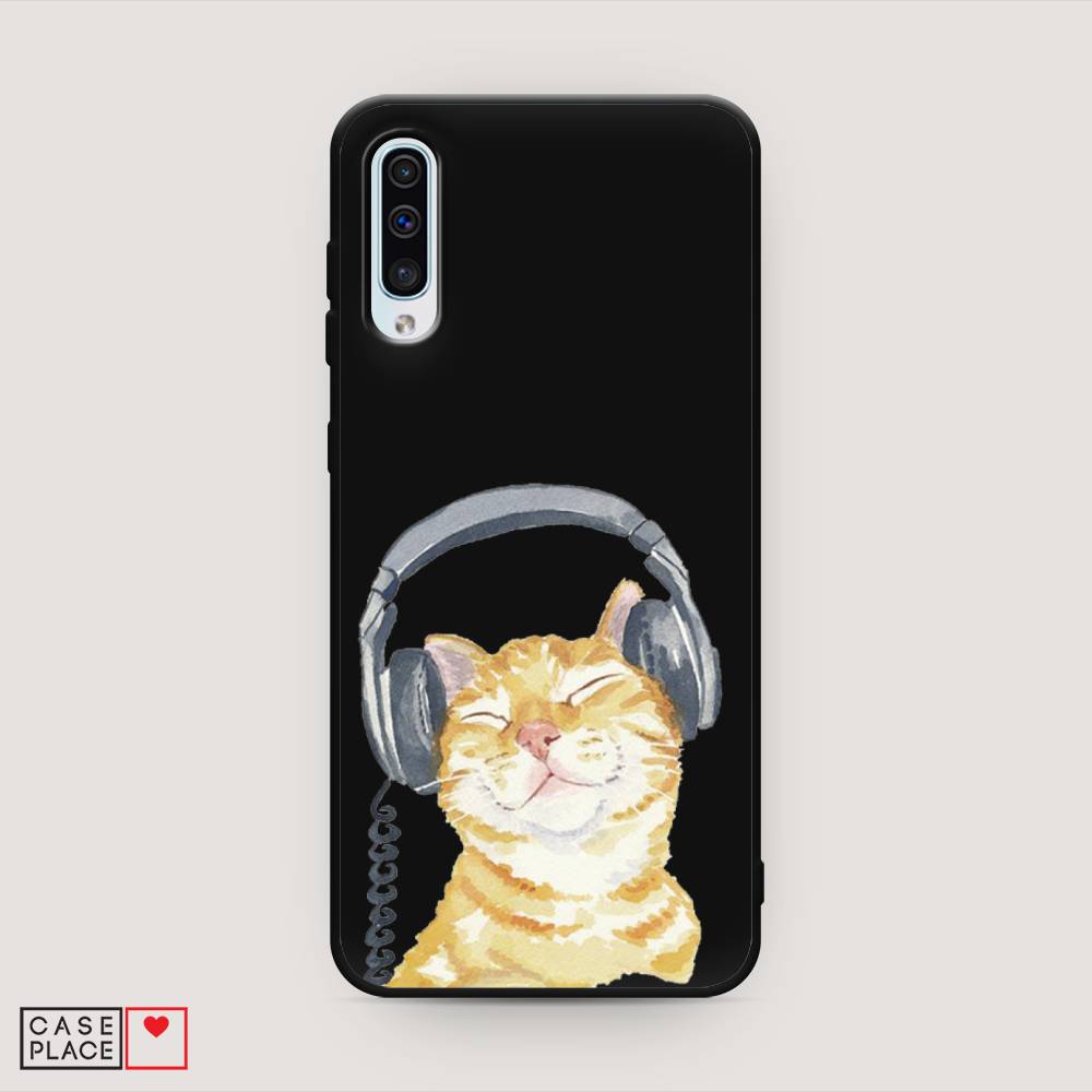 

Матовый силиконовый чехол "Кот меломан" на Samsung Galaxy A30s, Кот меломан