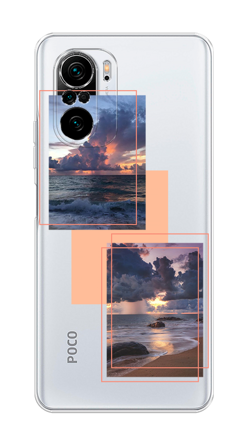 

Чехол на Poco F3 "Sky collage", Розовый;прозрачный;синий, 310150-1